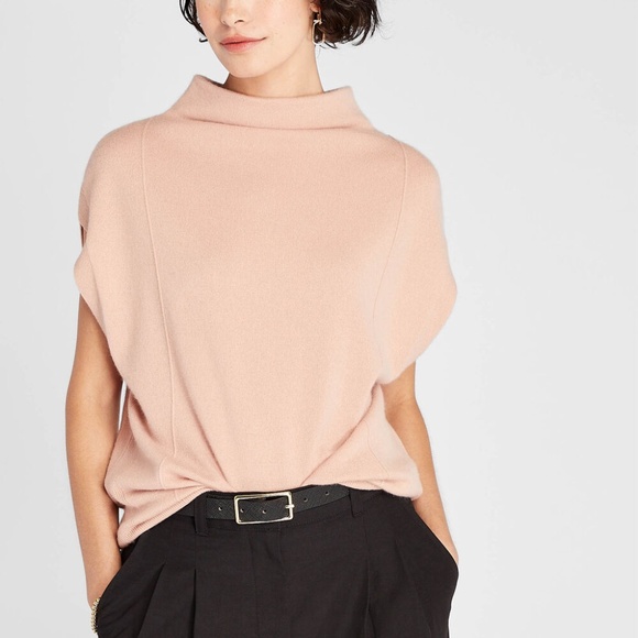 Cashmere Abhy Sweater -Brand New -NEVER WORN - Dusty Pink - Picture 1 of 6